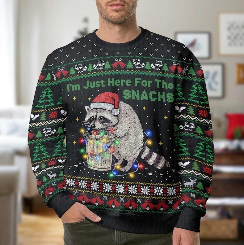 Christmas Raccoon Ugly Christmas Sweater