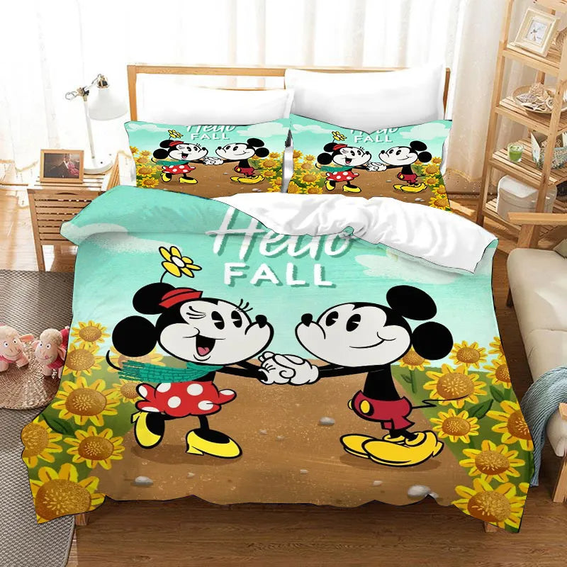 MM Bedding Set DN MM And Minnie Hello Fall Duvet Covers