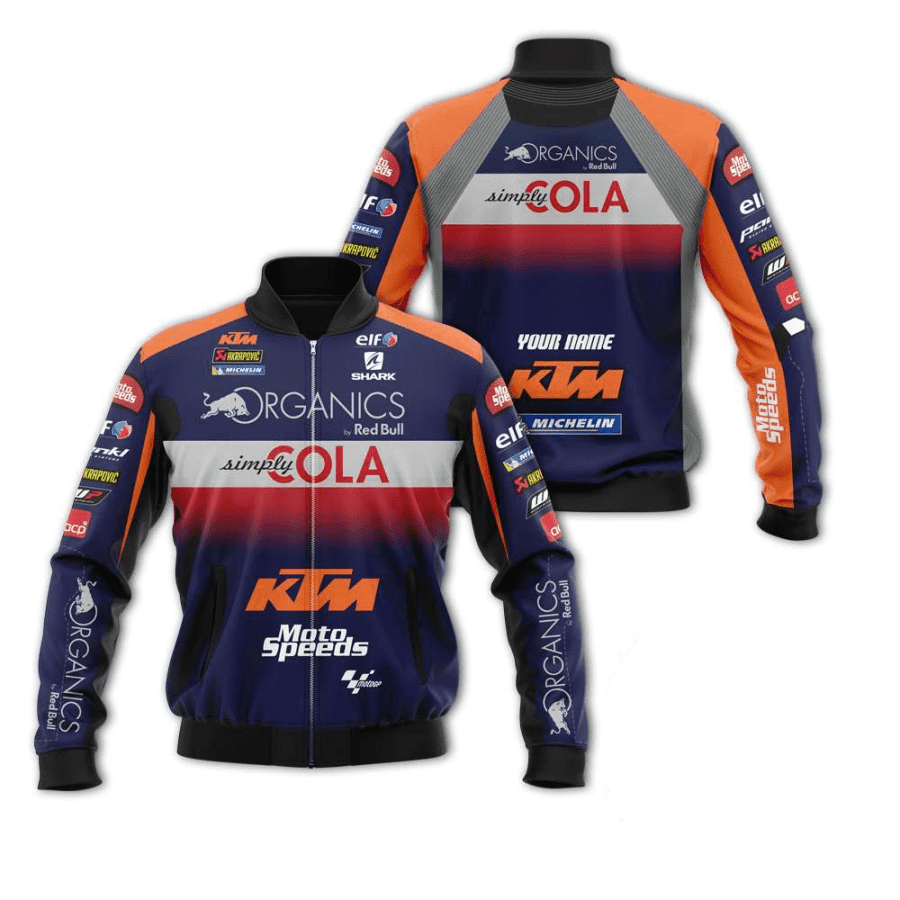 Personalized Red Bull Ktm Motogp Racing Bomber Jacket 816