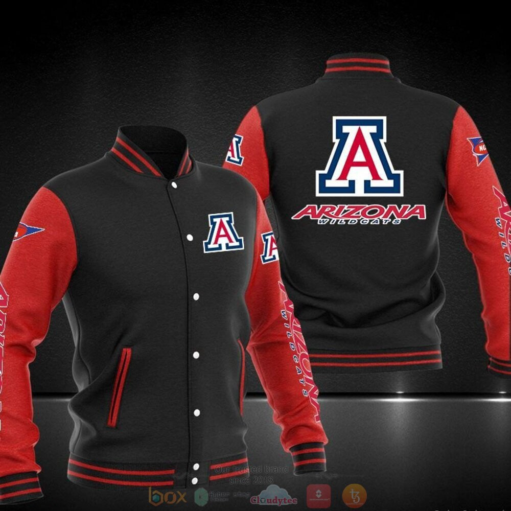 Arizona Wildcats Black Red Baseball Jacket