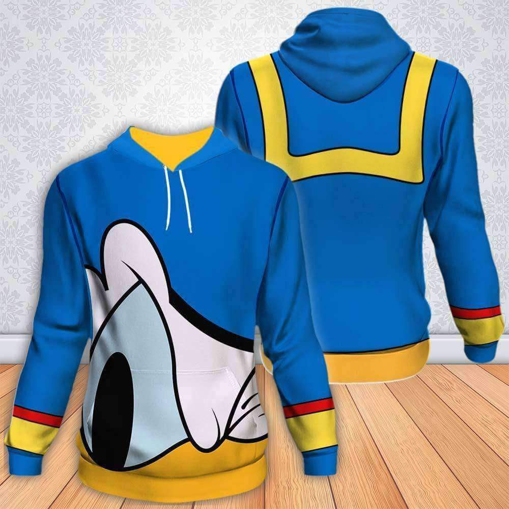Donald Duck Cute Art 3D All Over Print Hoodie & Zip Hoodie