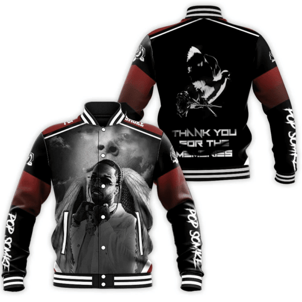 Pop Smoke Legend Hip Hop Rap Angel Memories Baseball Jacket 249