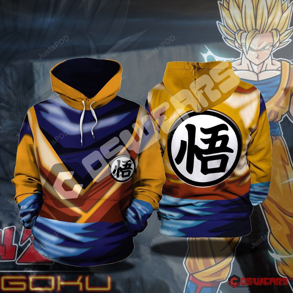 Dragon Ball Z Super Saiyan Goku 3D All Over Print Hoodie & Zip Hoodie
