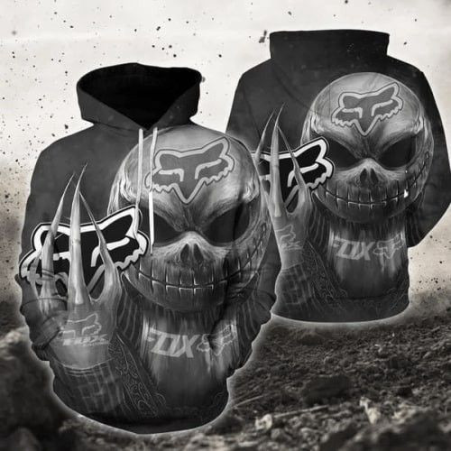 Jack Skellington Hold Fox Racing 3D All Over Print Hoodie & Zip Hoodie