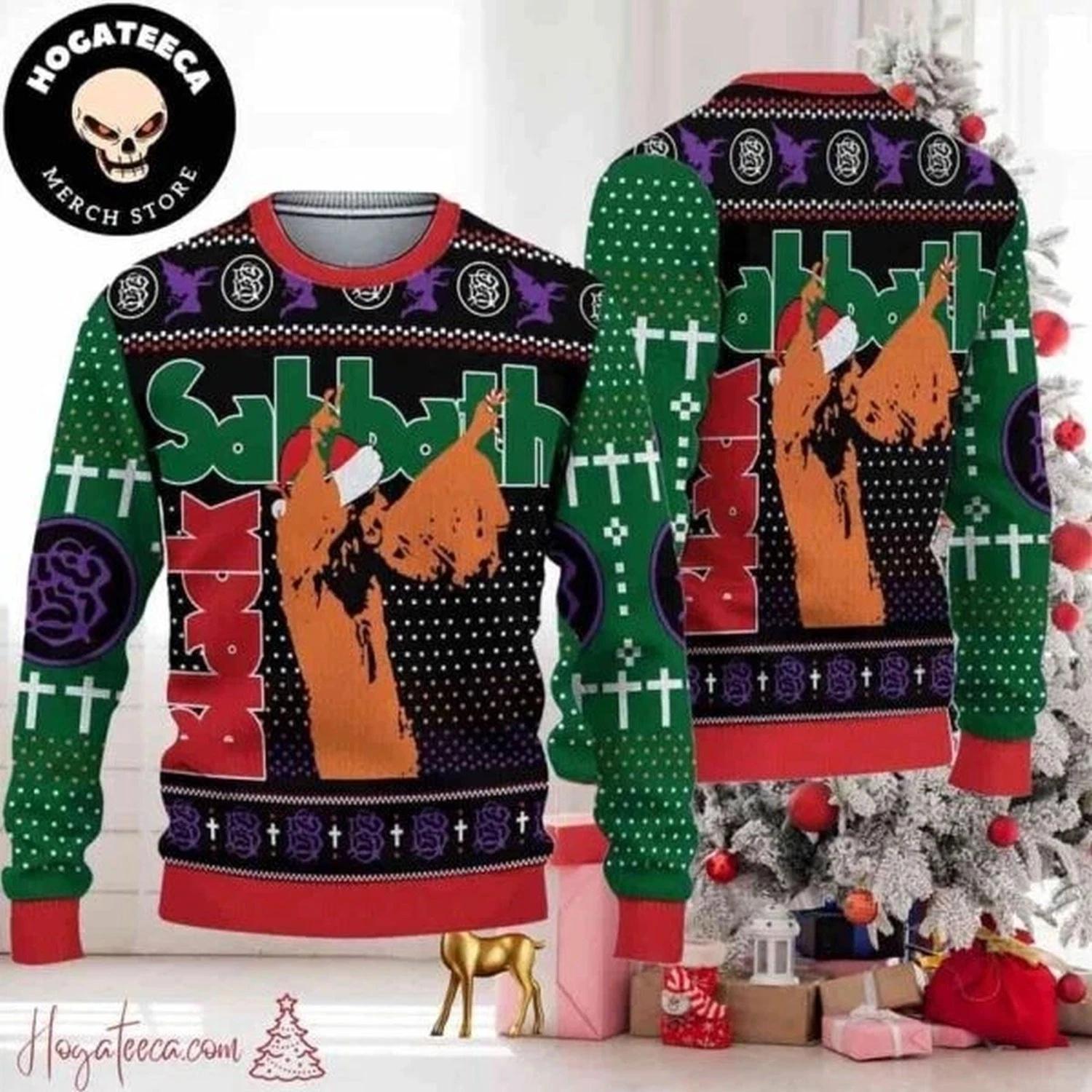 Black Sabbath Rock Band Ugly Christmas Sweater