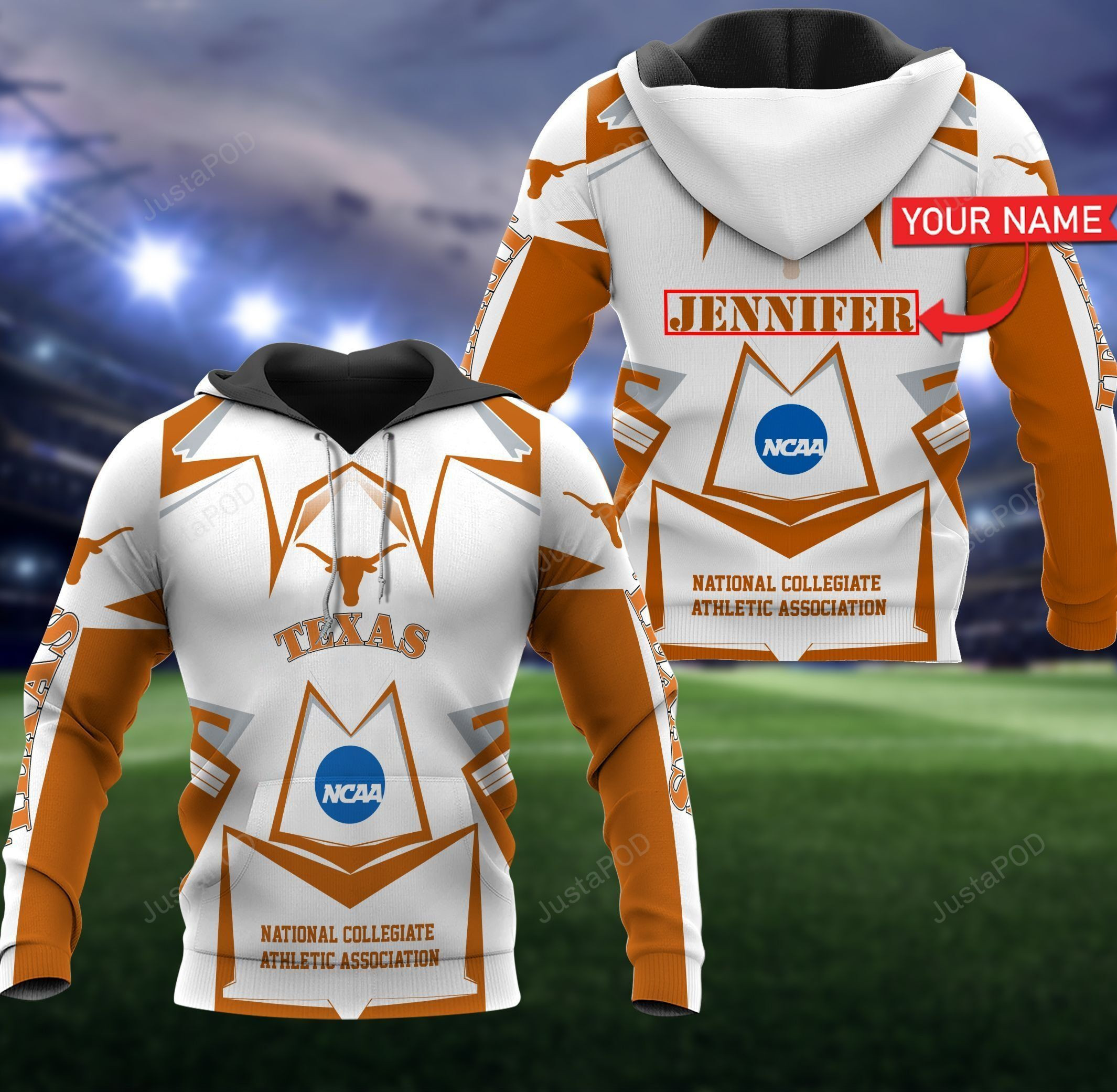 Personalized Texas Longhorns 3D All Over Print Hoodie & Zip Hoodie