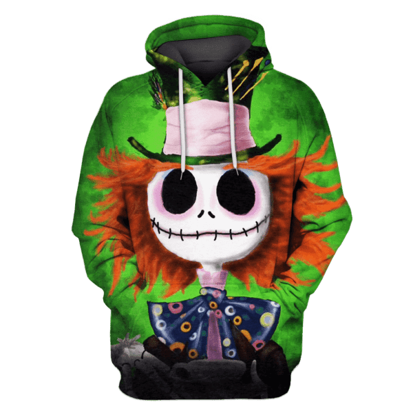 Jack Skellington Mad Hatter 3D All Over Print Hoodie & Zip Hoodie