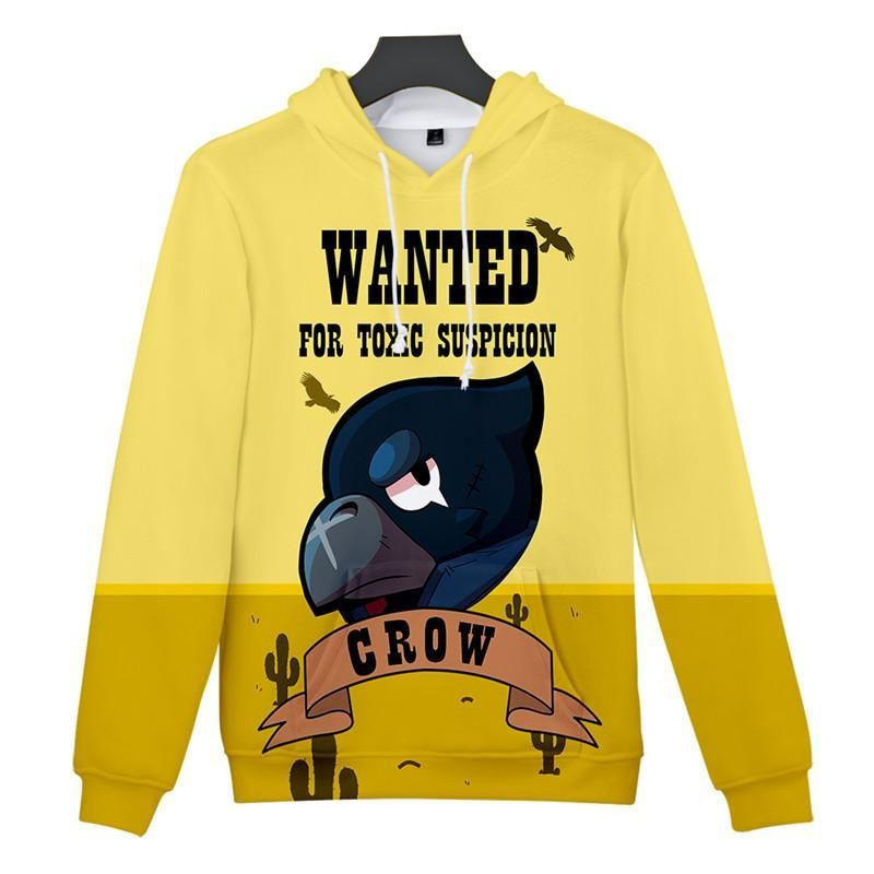 Unisex Brawl Stars Crow Printed 3D All Over Print Hoodie & Zip Hoodie