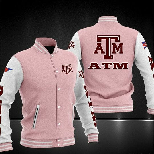 Texas A&M Aggies Pink Baseball Jacket