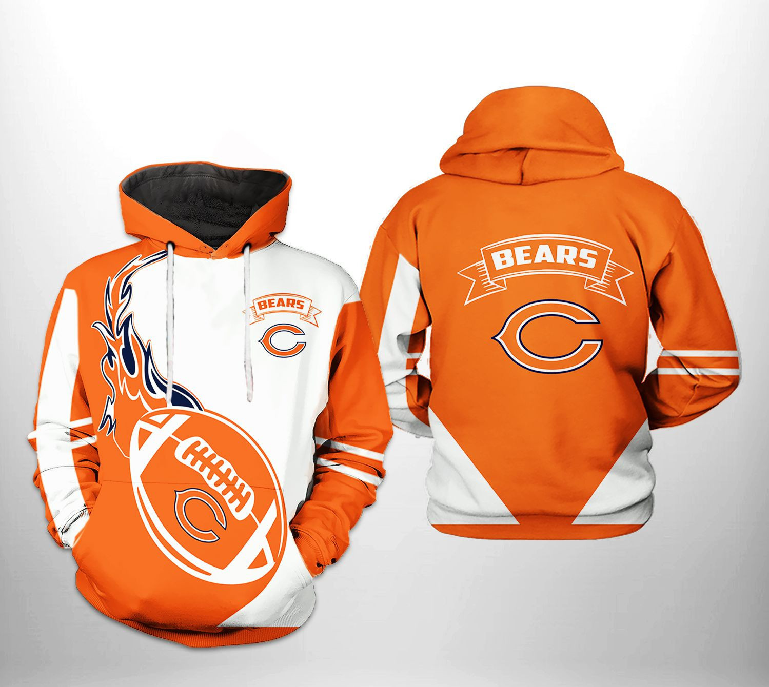 Chicago Bears Classic 3D All Over Print Hoodie & Zip Hoodie