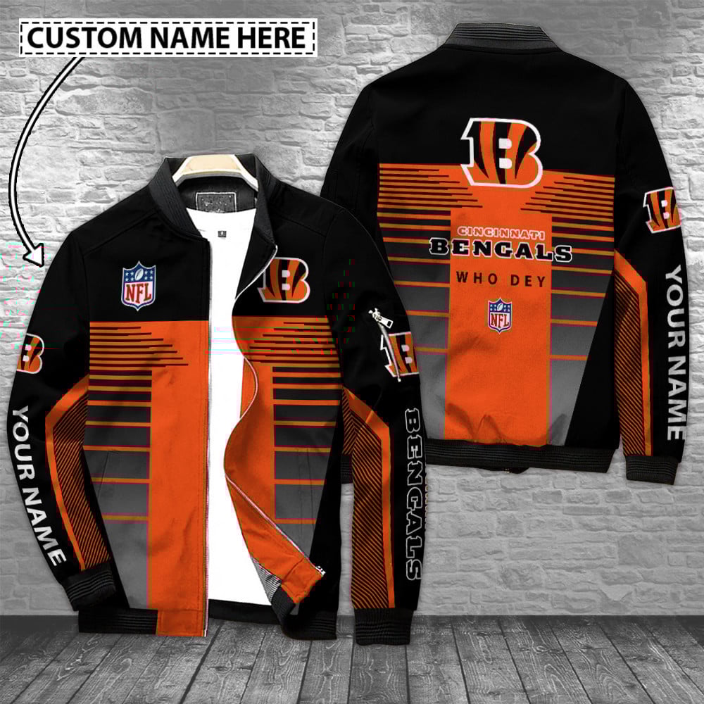 Cincinnati Bengals Personalized Bomber Jacket BG663