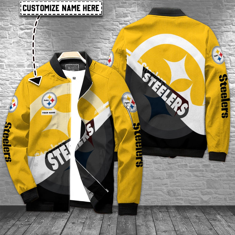 Pittsburgh Steelers Personalized Bomber Jacket BG842