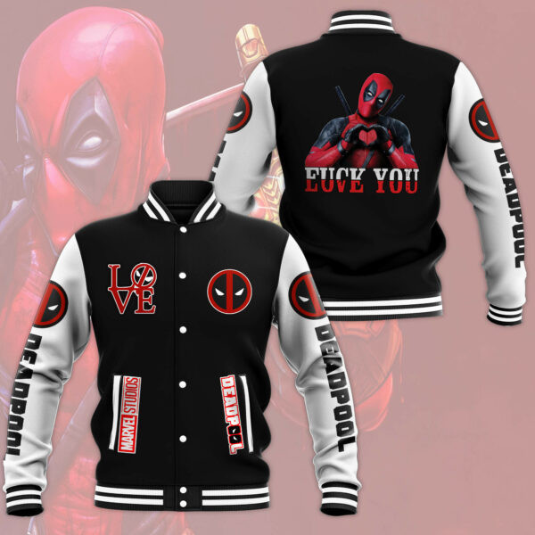 Deadpool Love You Fck You Baseball Jacket 165