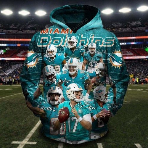 Miami Dolphins All Teams 3D All Over Print Hoodie & Zip Hoodie