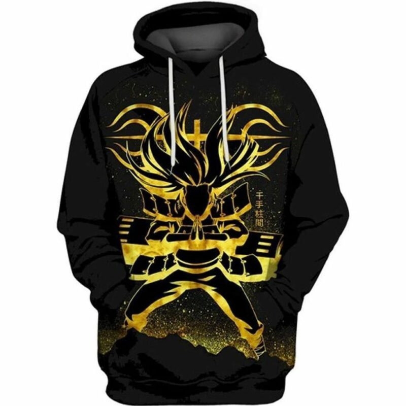Golden Hashirama Naruto Anime 3d Hoodie