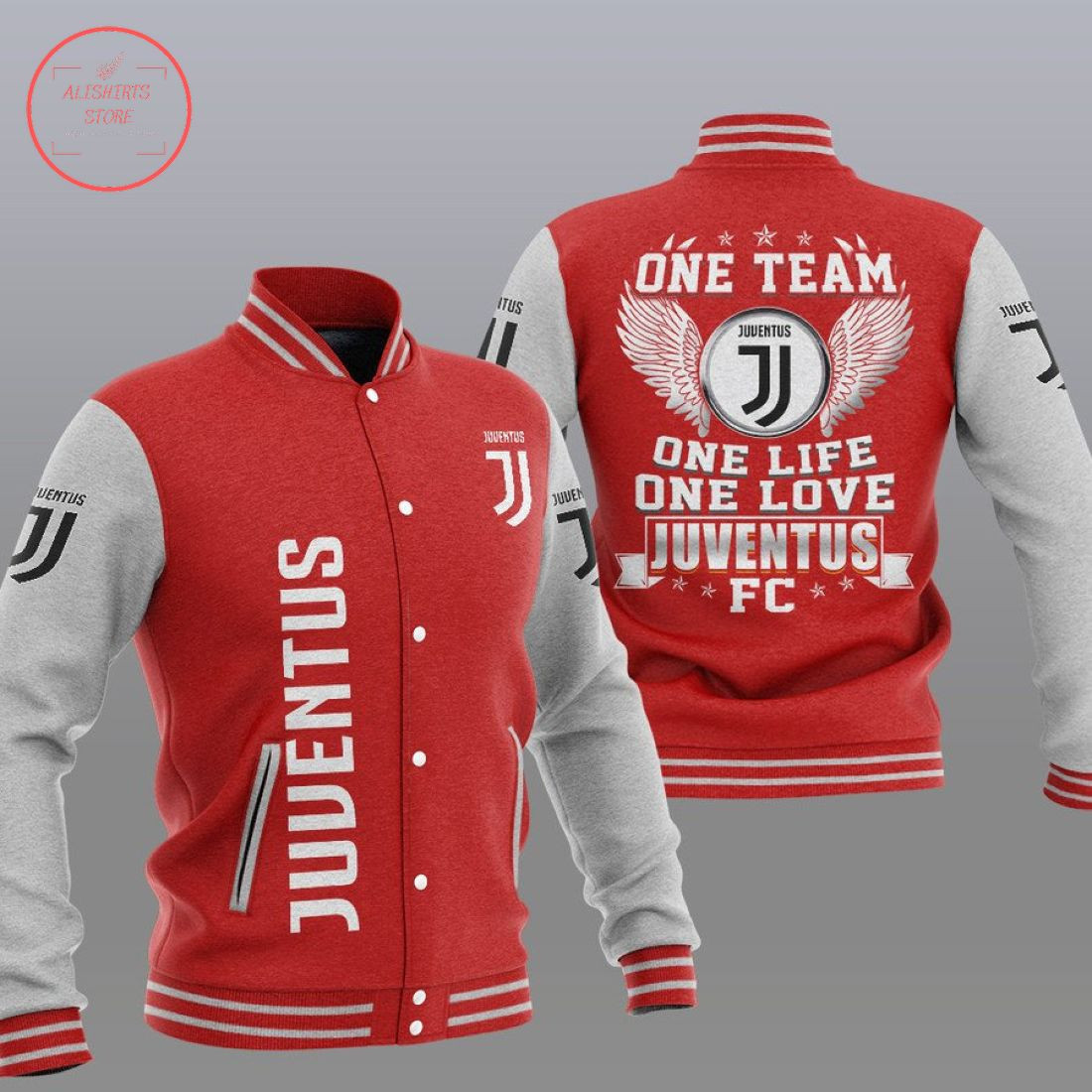 Juventus FC Red One Team Baseball Jacket