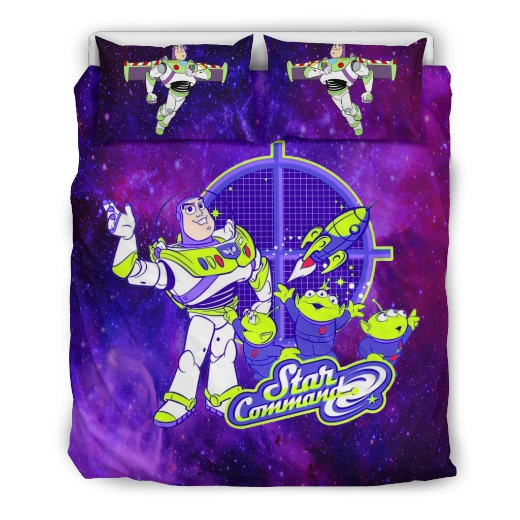 Toy Story Bedding Set DN Buzz Lightyear With Aliens Star Command Duvet Covers