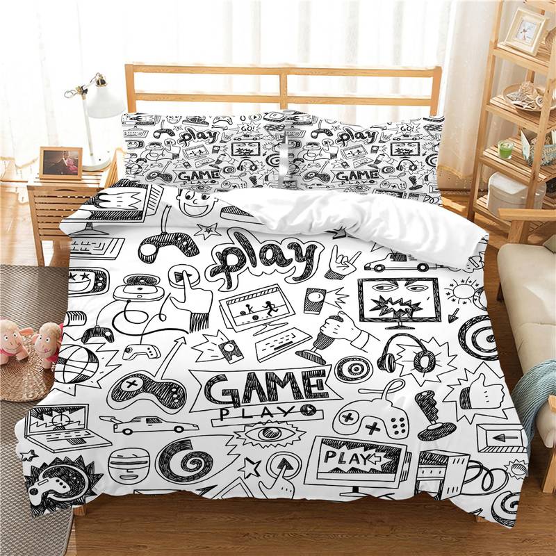 Game Bedding Set Play Game Graffiti Game Items Duvet Covers