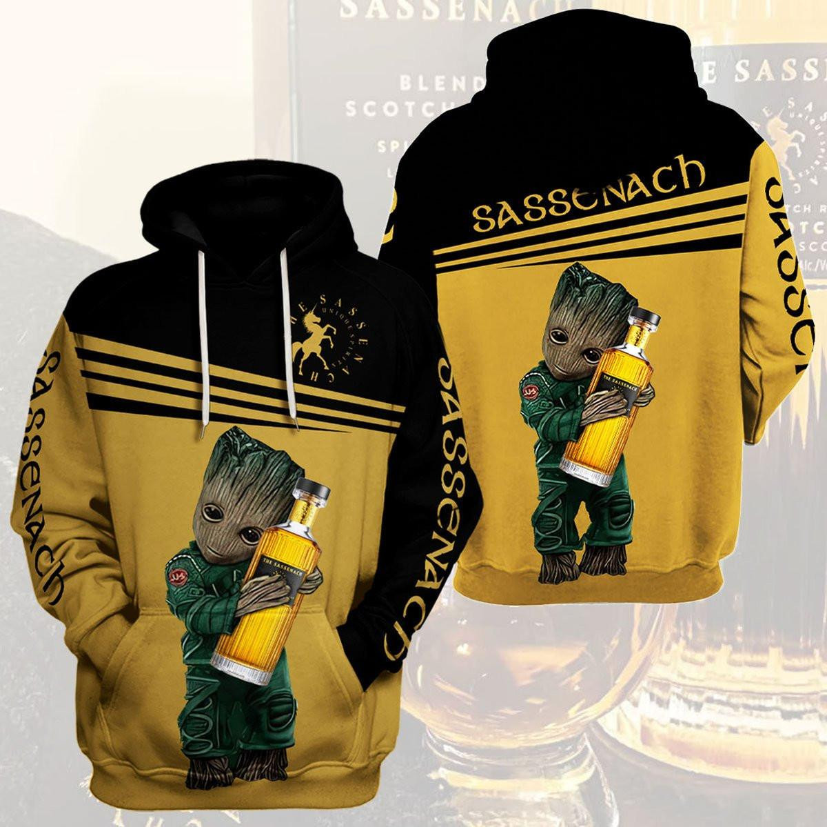 Sassenach Whiskey Baby Groot Trending Hoodie 516