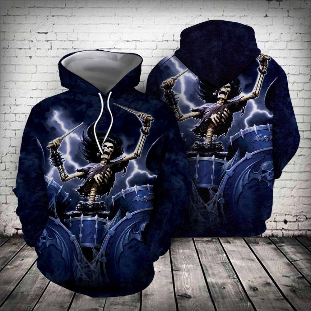 Skull Music 3D All Over Print Hoodie & Zip Hoodie
