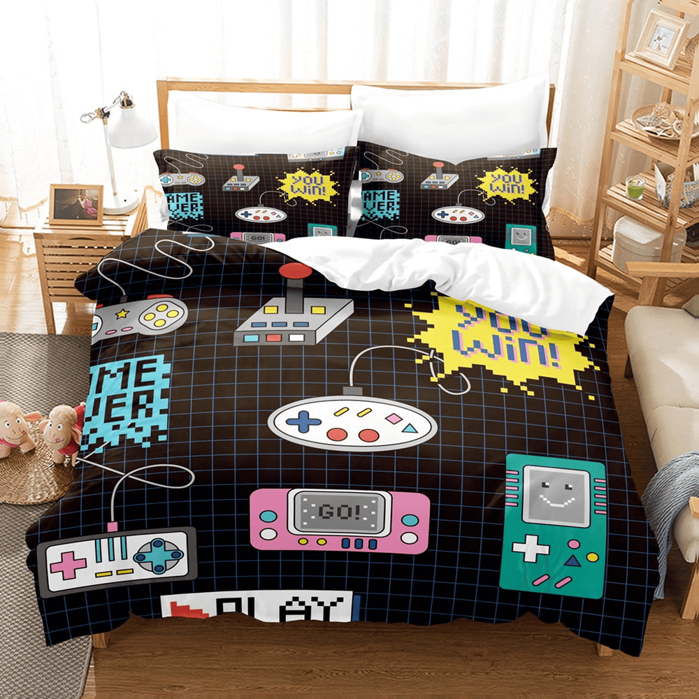 Game Bedding Set You Win Game Console Game Boys Duvet Covers