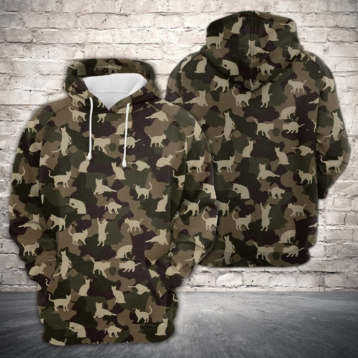 Amazing Camouflage Cats 3D All Over Print Hoodie & Zip Hoodie