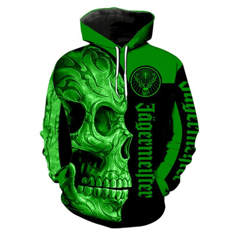 Jagermeister Skull Black Yellow 3d Hoodie
