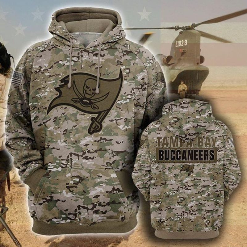 Tampa Bay Buccaneers Camo 3D All Over Print Hoodie & Zip Hoodie