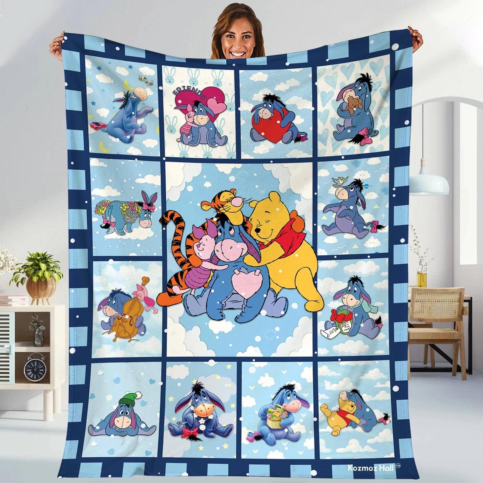 Eeyore Blanket Winnie The Pooh Birthday Fleece Sherpa Blanket