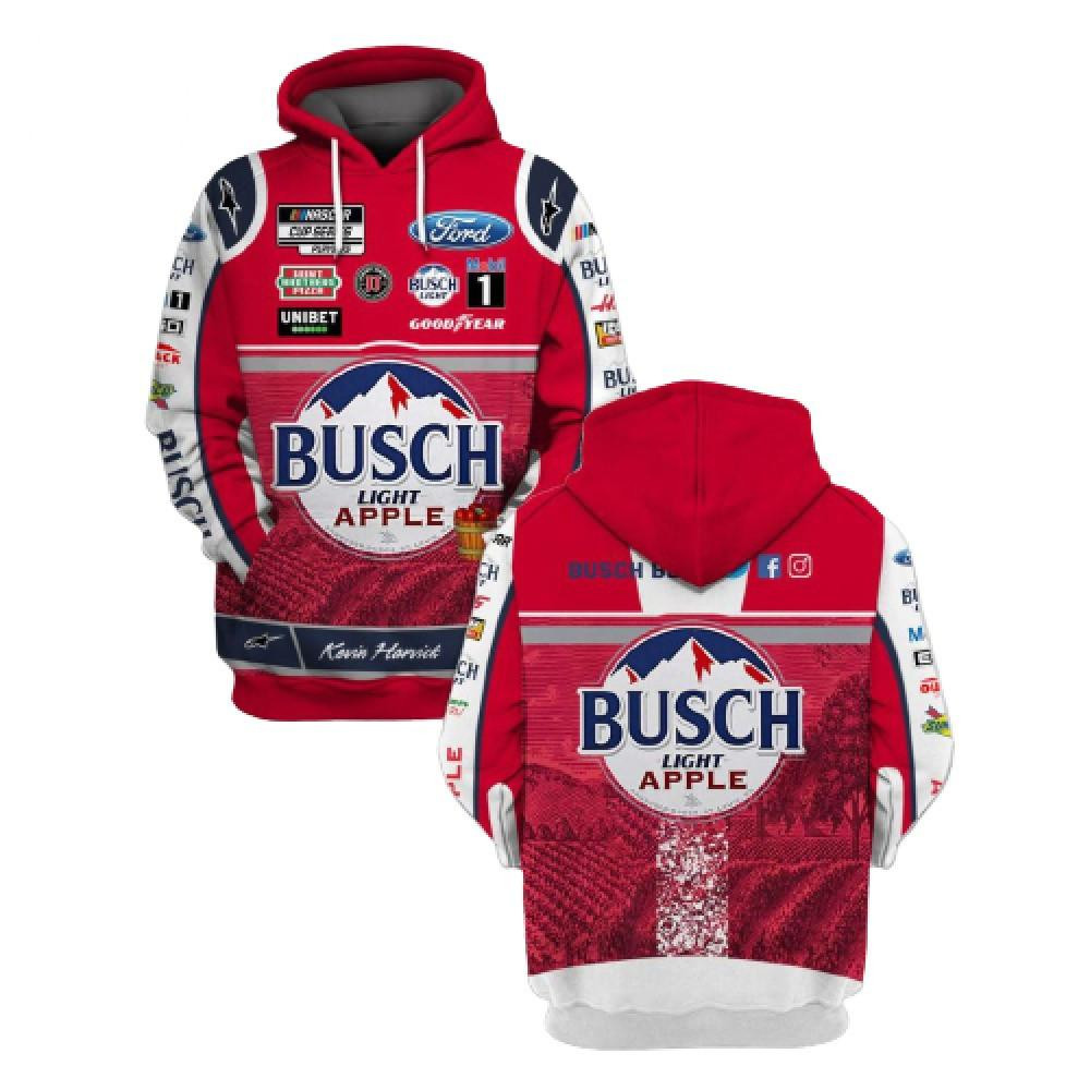 Kevin Harvick Busch Light Apple All Over Print Hoodie