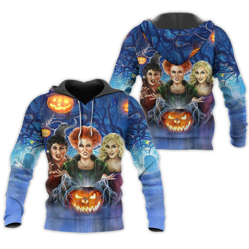 Halloween Hoodie Hocus Pocus Sanderson Sisters Witches 3d Hoodie Zip Hoodie