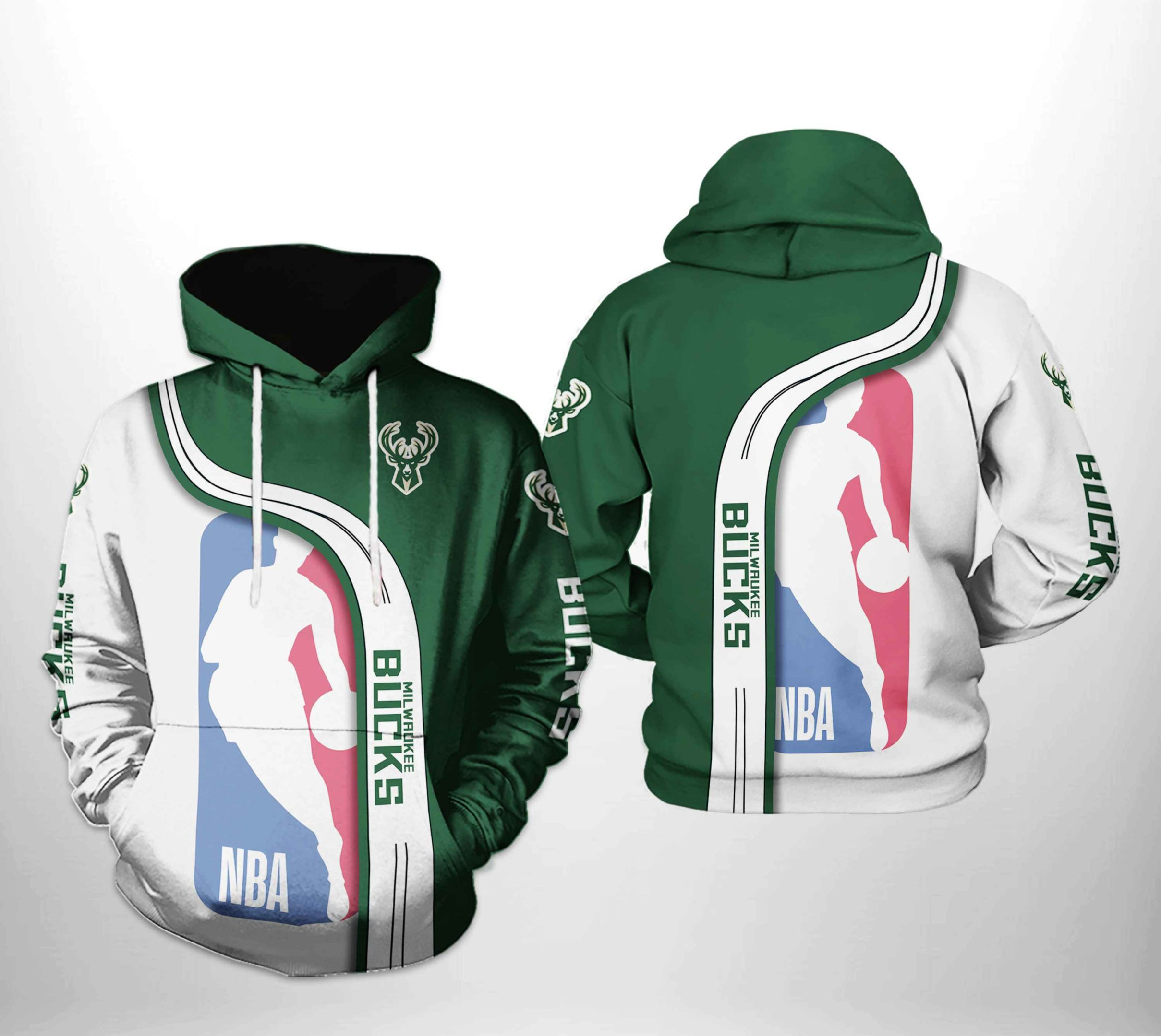 Milwaukee Bucks Team 3D All Over Print Hoodie & Zip Hoodie