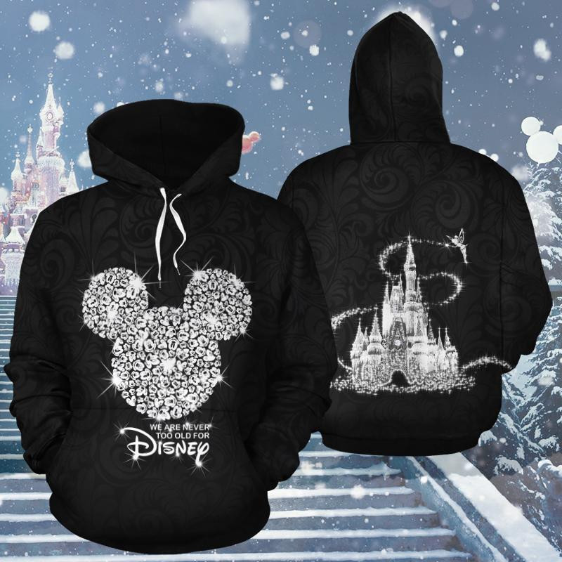 Diamond We Are Never Too Old For Mickey Hoodie Zip Hoodie