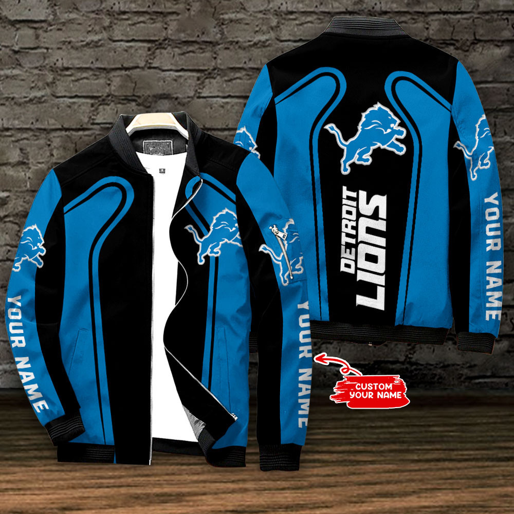Detroit Lions Personalized Bomber Jacket BG806