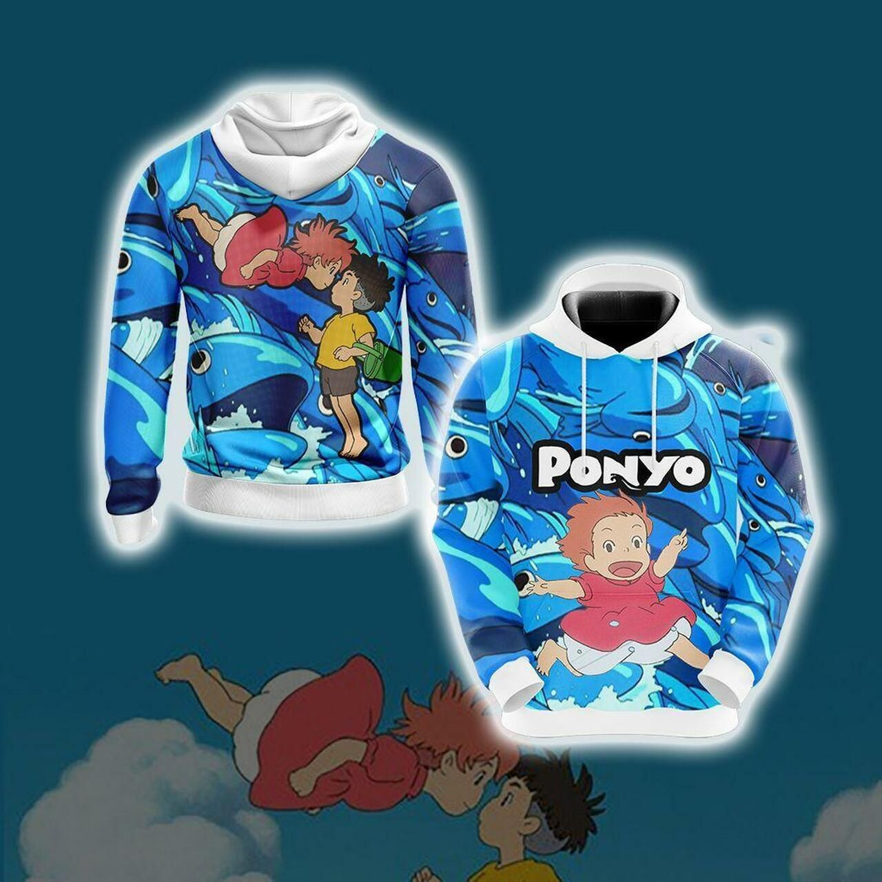 Ponyo Unisex 3D All Over Print Hoodie & Zip Hoodie