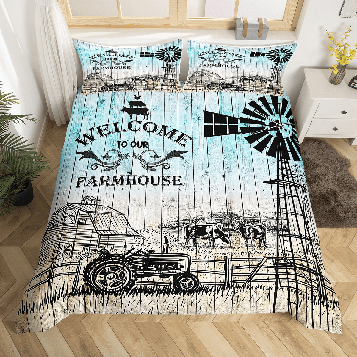 Farmer Bedding Set Welcome To Our Farmhouse Duvet Covers