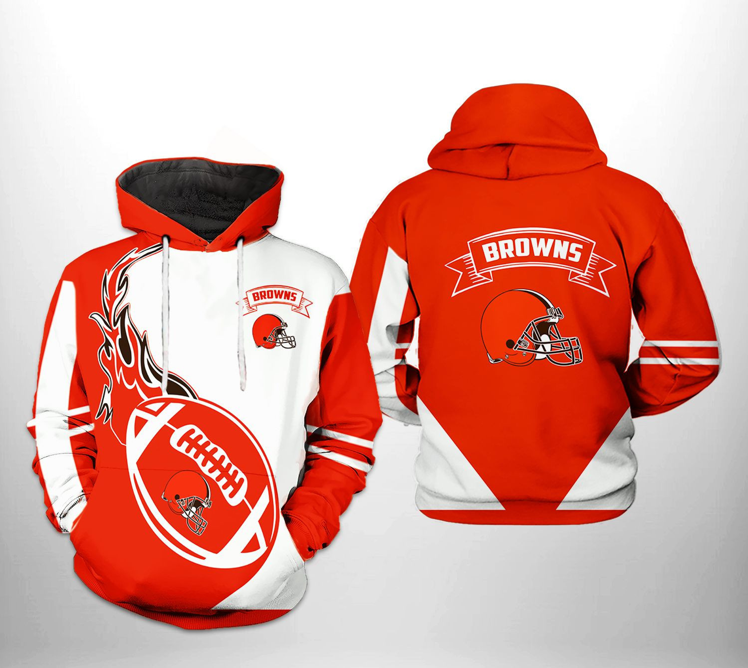 Cleveland Browns Classic 3D All Over Print Hoodie & Zip Hoodie