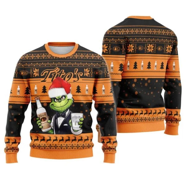 Tito’s Grinch Christmas Ugly Sweater