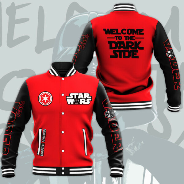 Darth Vader Baseball Jacket, Welcome To The Darkside Baseball Jacket, Star Wars Baseball Jacket 2 19