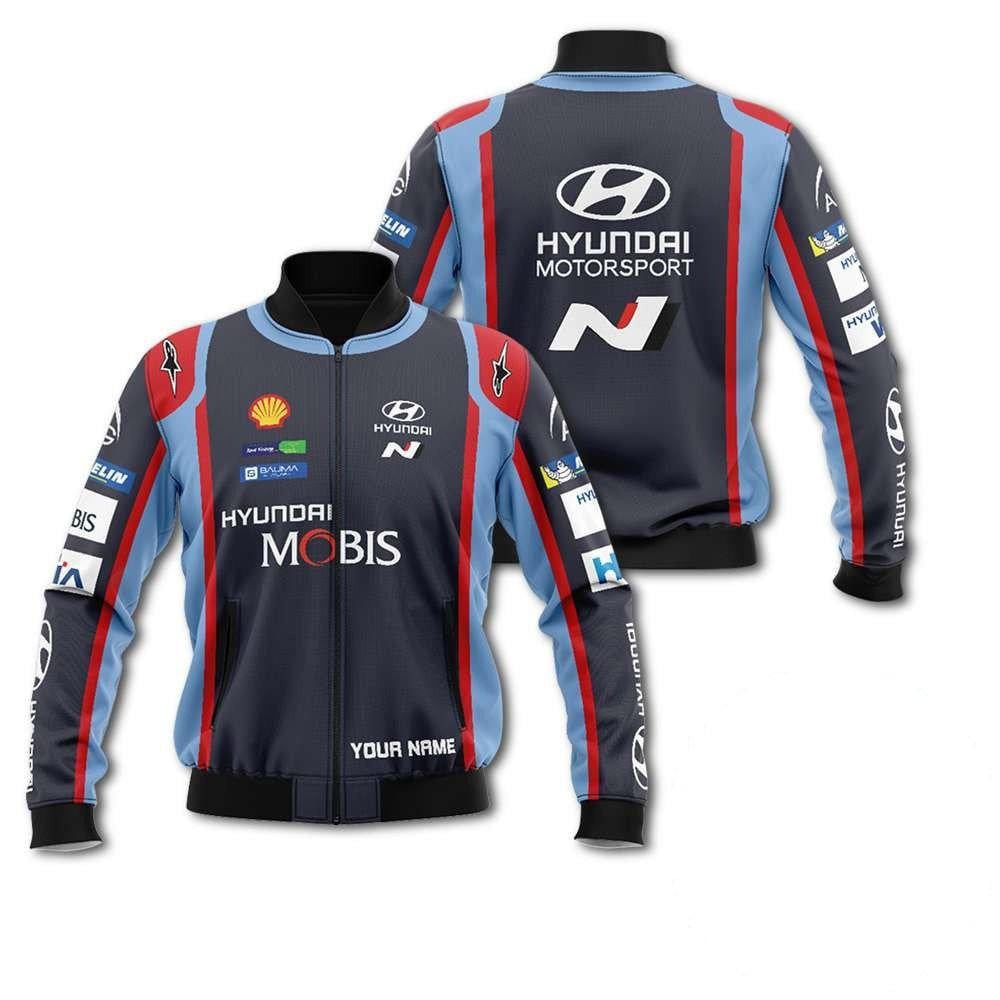 Personalized Hyundai Mobis World Rally Team Bomber Jacket 852