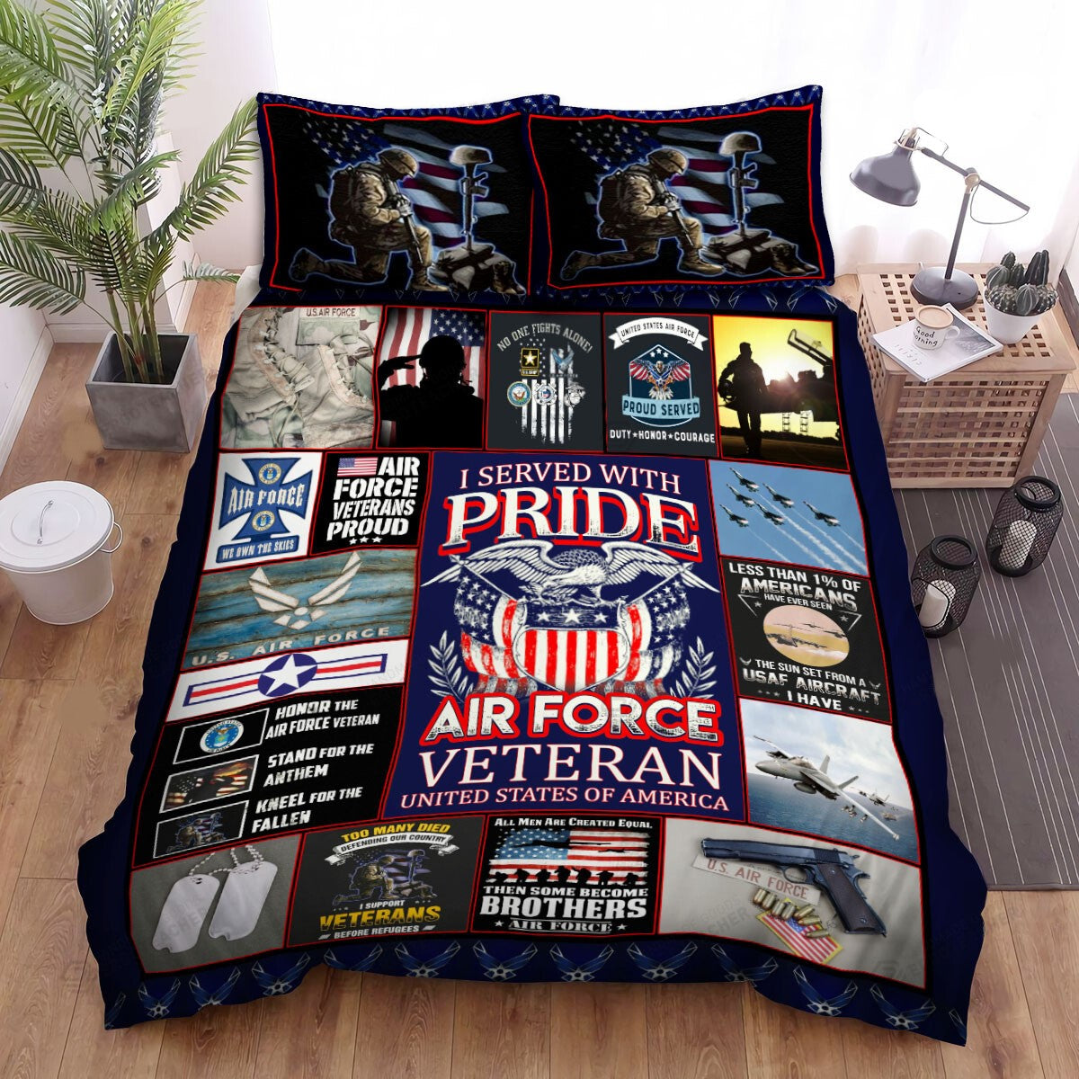 Veteran Bedding Set I Served With Pride Air Force Veteran Duvet Covers