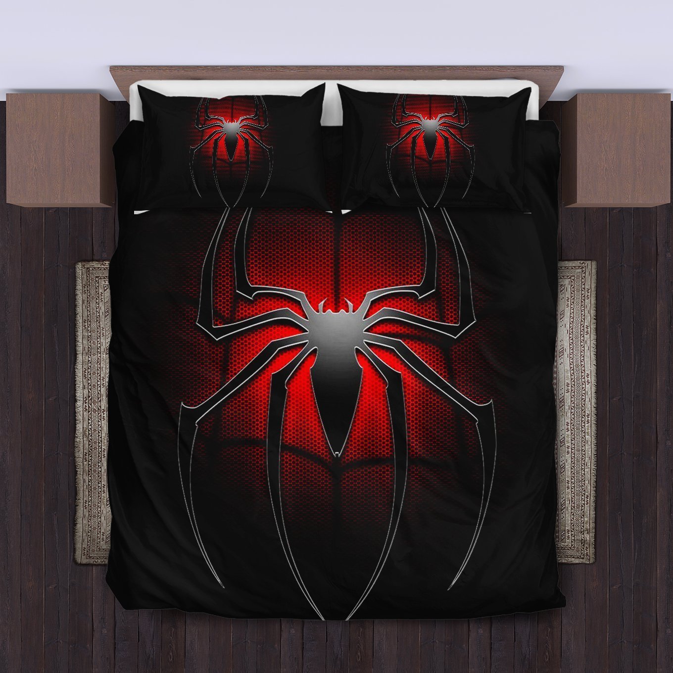 Spiderman Bedding Set MV Spiderman Dark Suit Duvet Covers Red