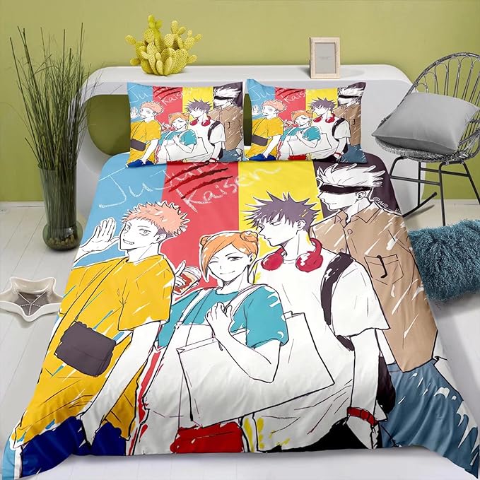 Jujutsu Kaisen Bedding Set Jujutsu Kaisen Characters Normal Clothes Duvet Covers