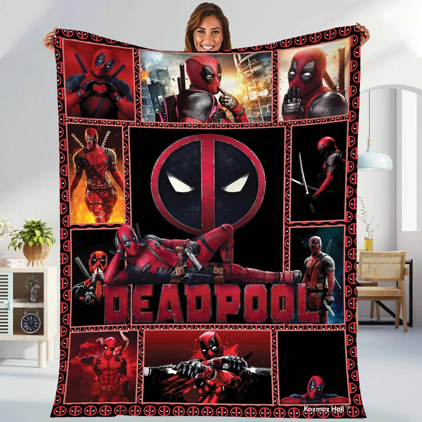Deadpool Marvel Blanket Deadpool Wade Wilson Fleece Sherpa Blanket