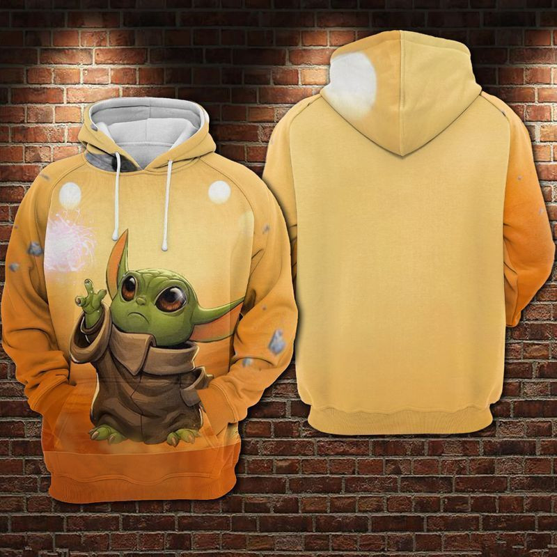 Yoda Star Wars Cute Love 3d Hoodie 2