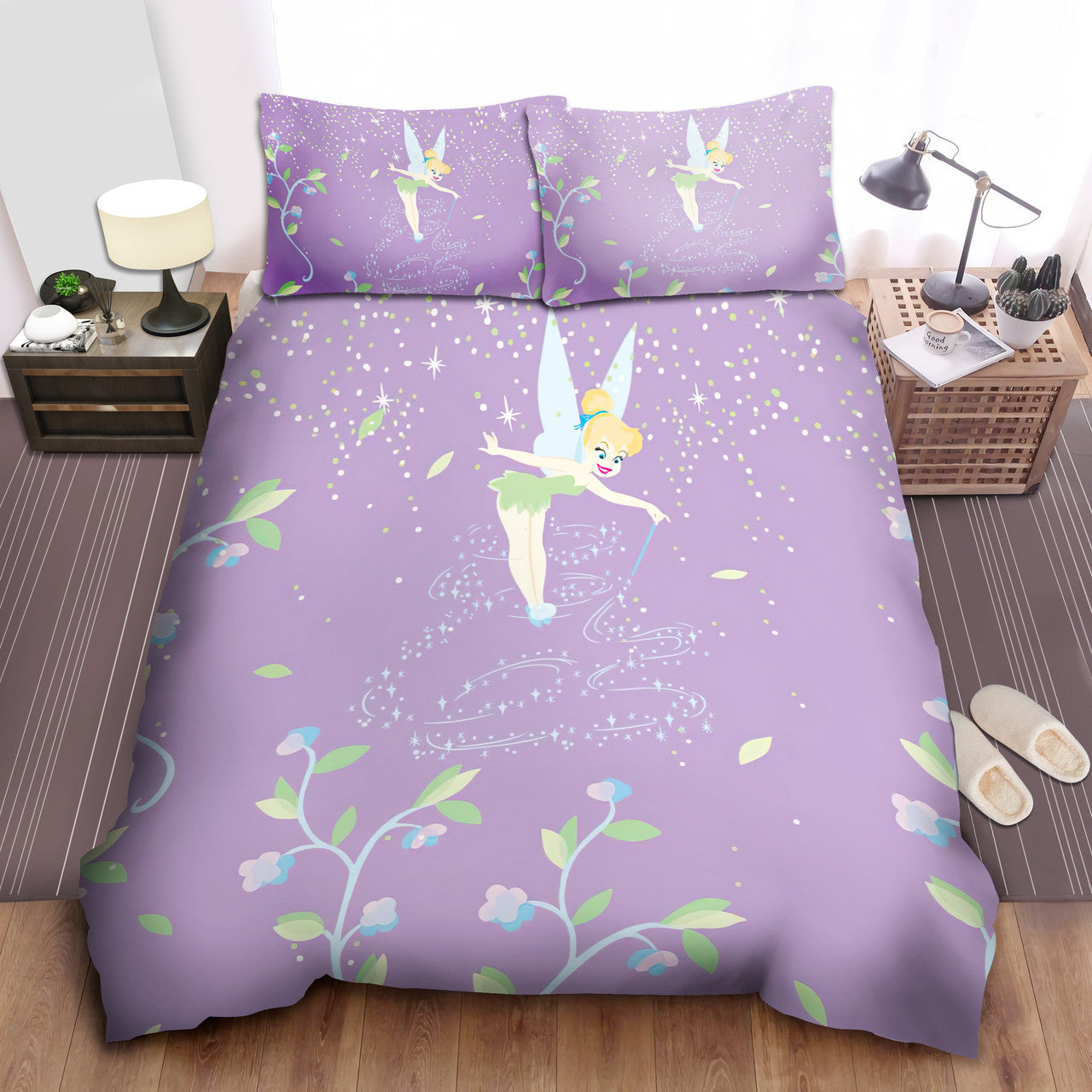Tinker Bell Bedding Set DN Tinker Bell Magic On The Plants Duvet Covers