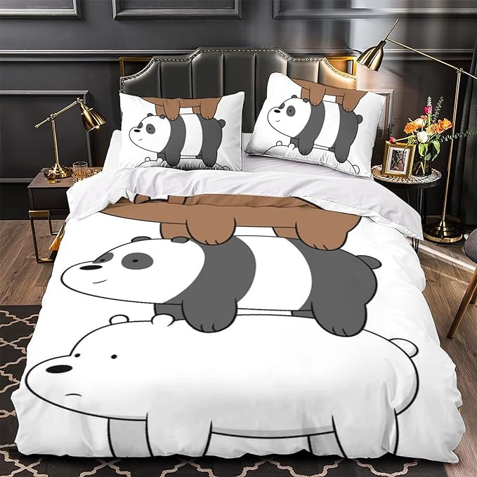 We Bare Bear Bedding Set We Bare Bear Build Tower Duvet Covers
