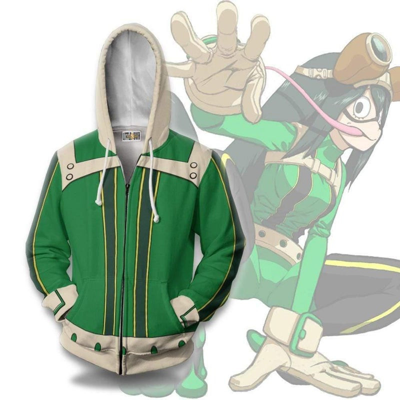 Tsuyu Asui Cosplay Costume My Hero Academia 3D All Over Print Hoodie & Zip Hoodie