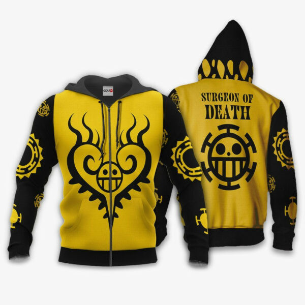 One Piece Trafalgar D Law Uniform Anime 3k424 Cartoon 3d Hoodie Zip Hoodie 2604