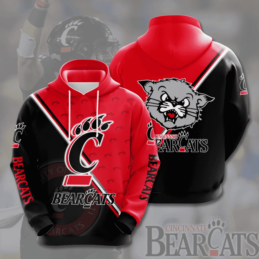 Cincinnati Bearcats Ncaa 3D All Over Print Hoodie & Zip Hoodie
